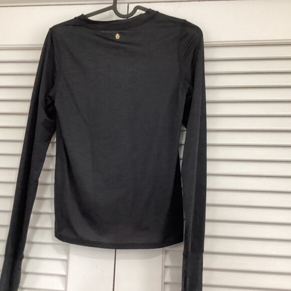 NWT Peloton x Spiritual Gangster Long Sleeve Black top with rainbow size XS - Picture 4 of 10